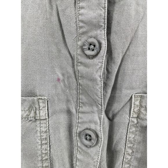 Bella Dahl 'Rolled' Green Tencel Lyocell Hem Utility Romper Size S - Picture 11 of 11